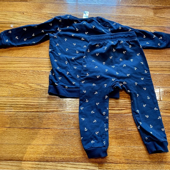 Baby Toddler Matching Set Blue Boy 1,5 2 years 18 24 Pants Sweatshirt H&M cotton - Picture 4 of 4